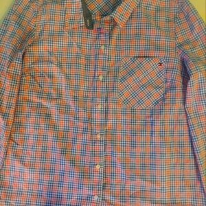 Tommy Hilfger mens‎ Plaid Button Down Shirt xl. Pink blue and white checks.